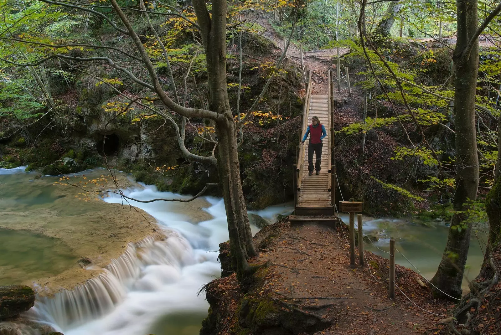 Ponte de madeira em Urbasa