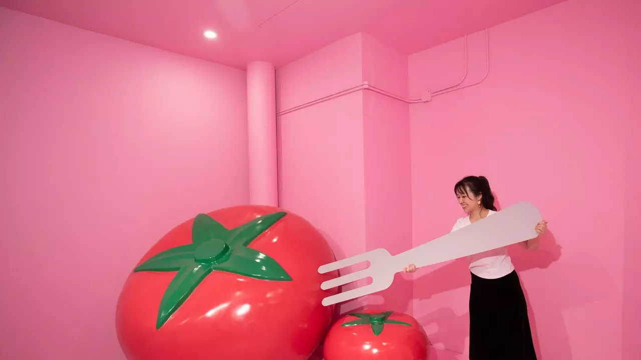 Tomatoland: pop timbul dalam bentuk peti sejuk gergasi di mana anda boleh menjadi tomato selama sehari!