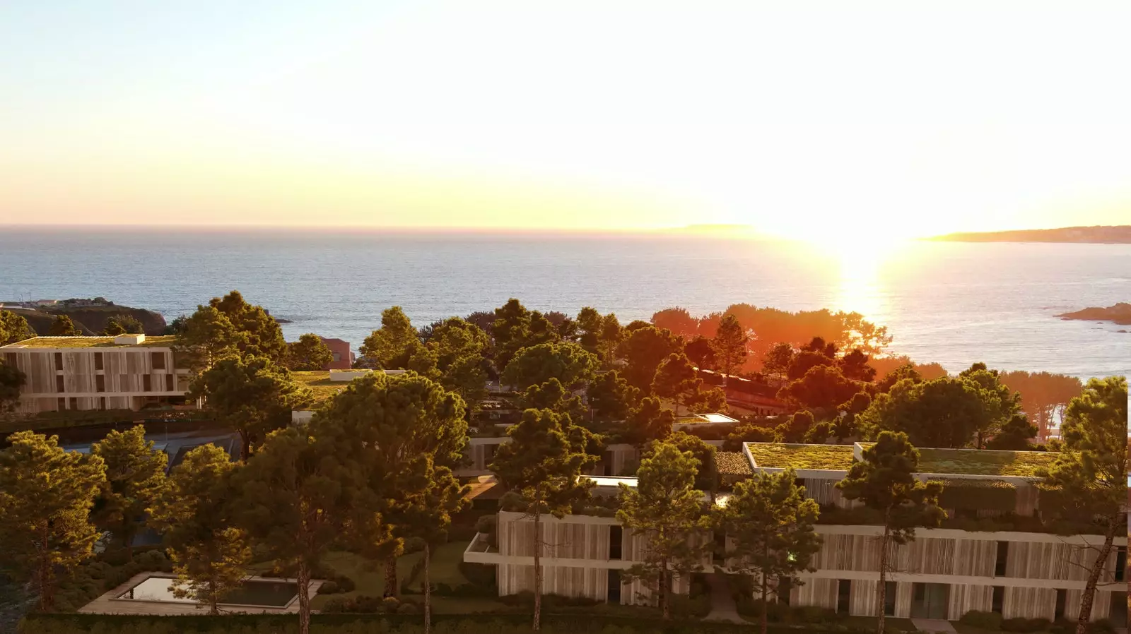 Coucher de soleil à la maison Foxos.