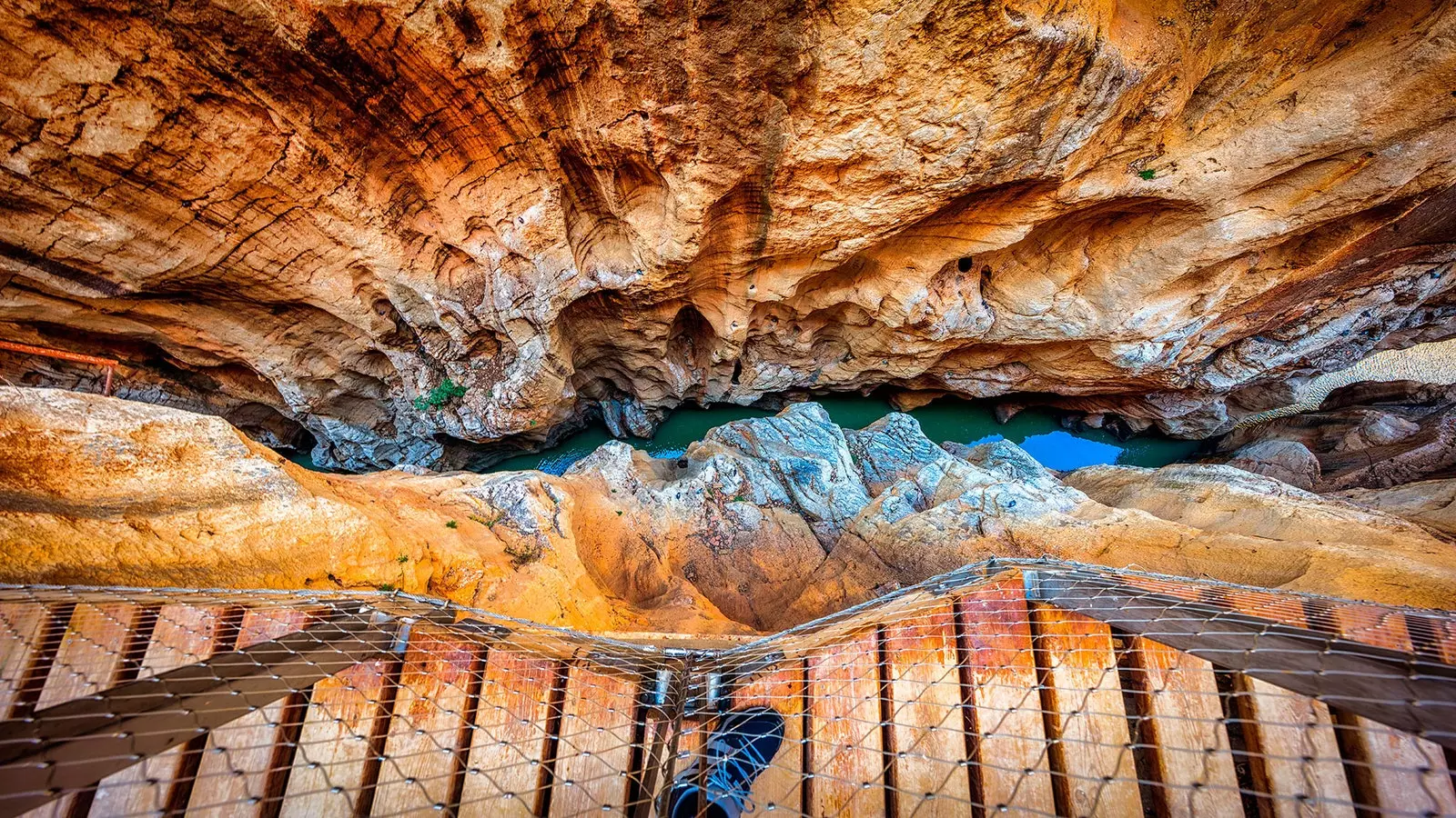 En 360º tur tar oss en tur langs Caminito del Rey