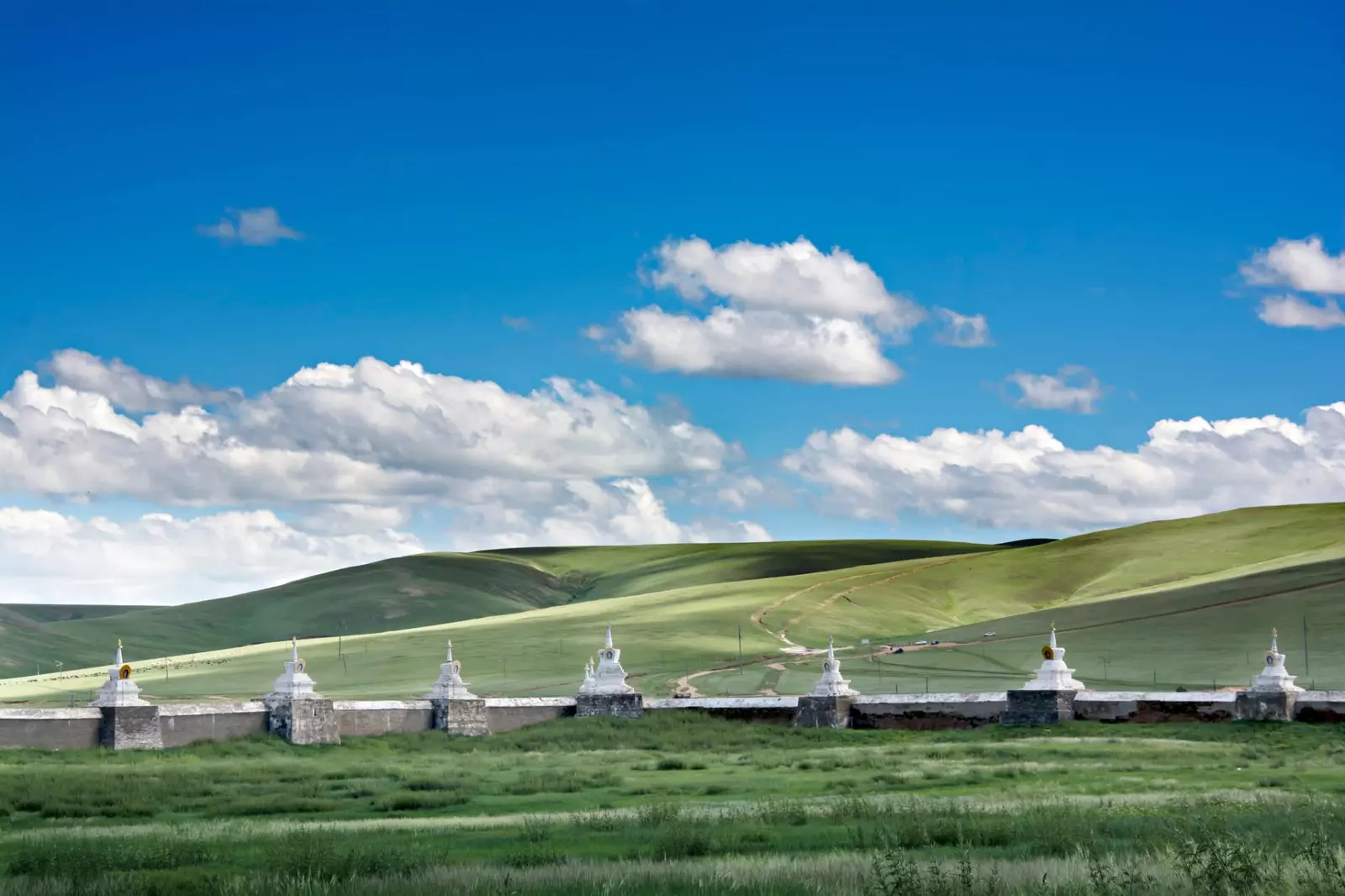 Mauern in Karakorum Hauptstadt des mongolischen Reiches im 13. Jahrhundert.