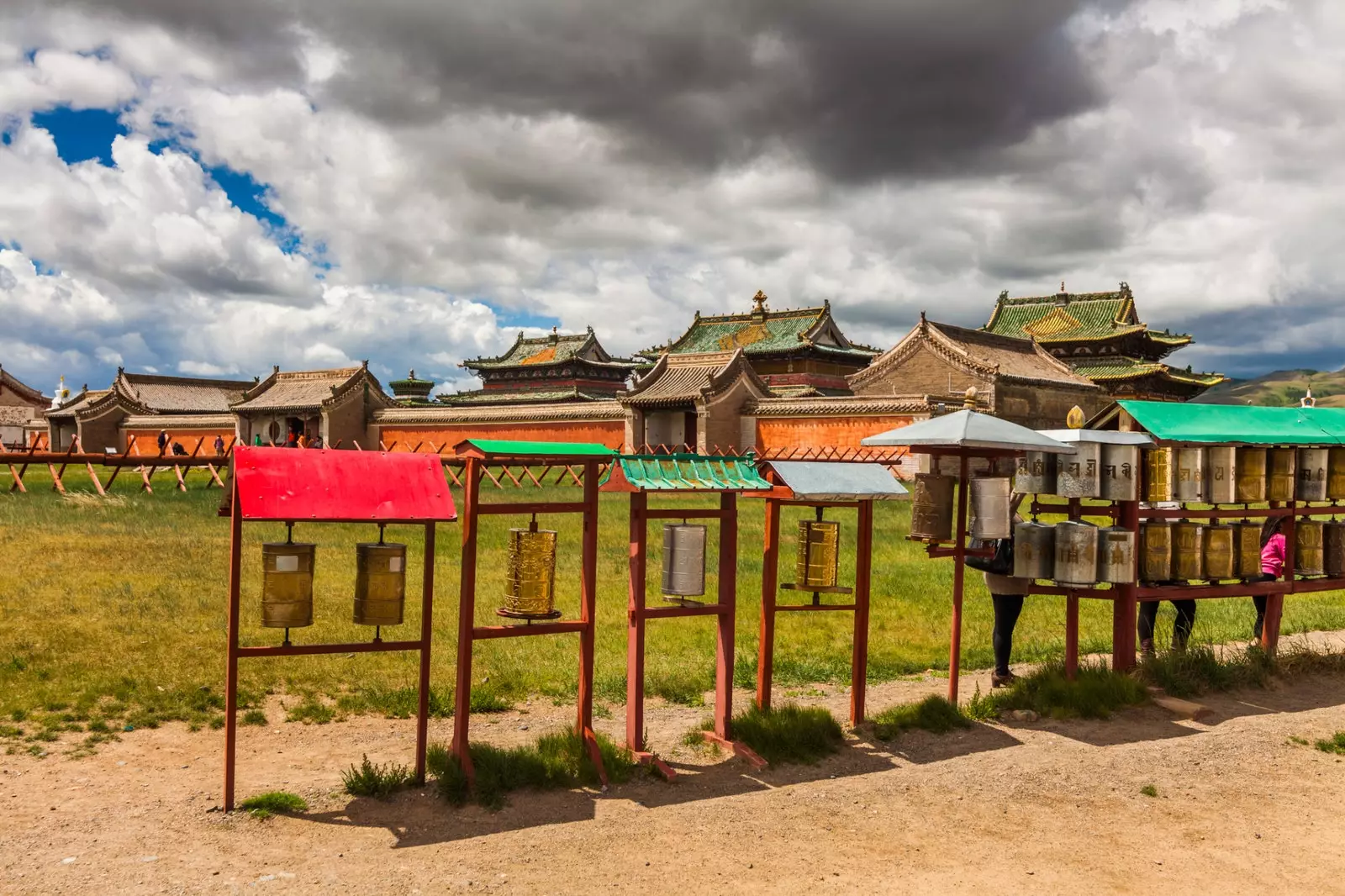 Nog een van de overgebleven tempels in Karakórum, Mongolië.