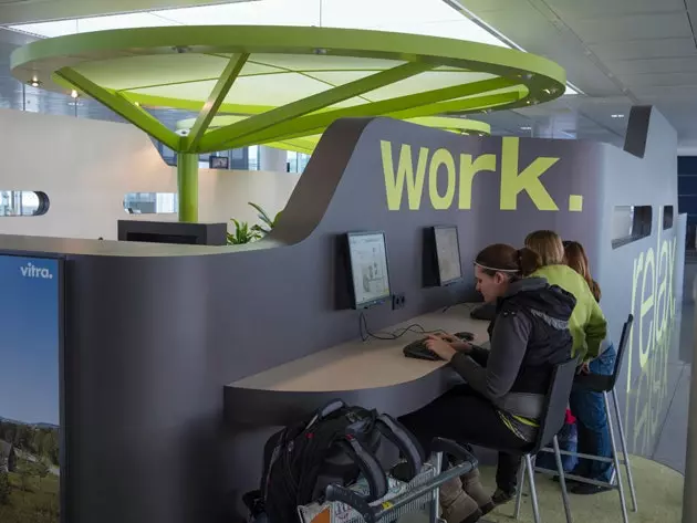 Computer area at Munich airport