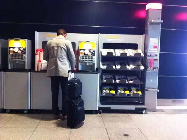 ミュンヘン空港で無料のコーヒー