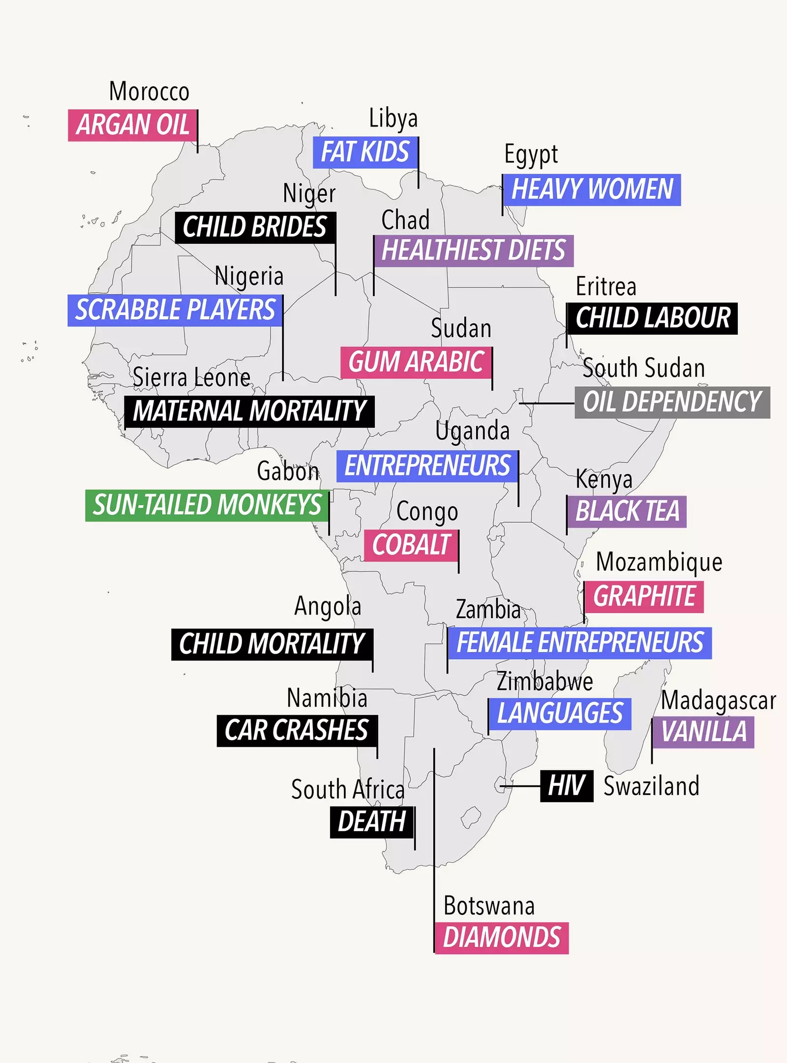 Je vaša država v nečem najboljša na svetu? Ta zemljevid ima odgovor