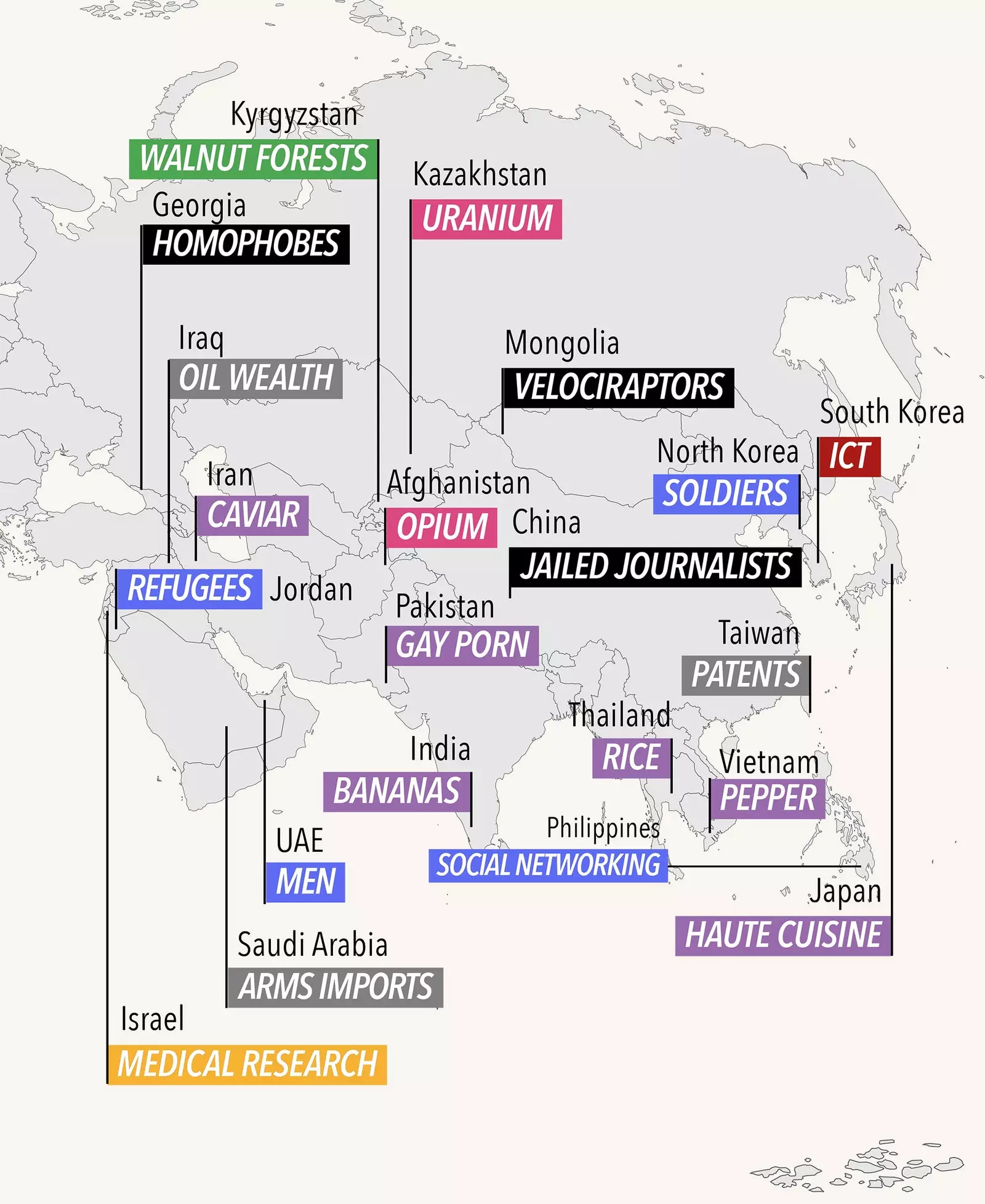 Ass Äert Land dat Bescht vun der Welt op eppes? Dës Kaart huet d'Äntwert