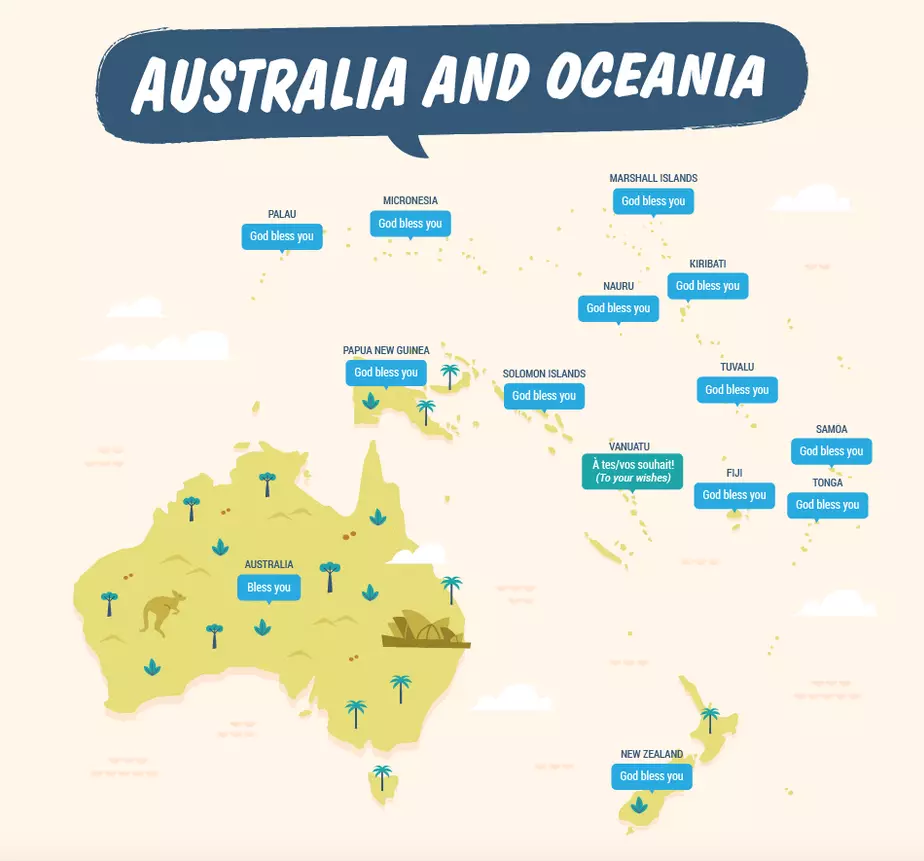 Mappa degli starnuti dell'Australia