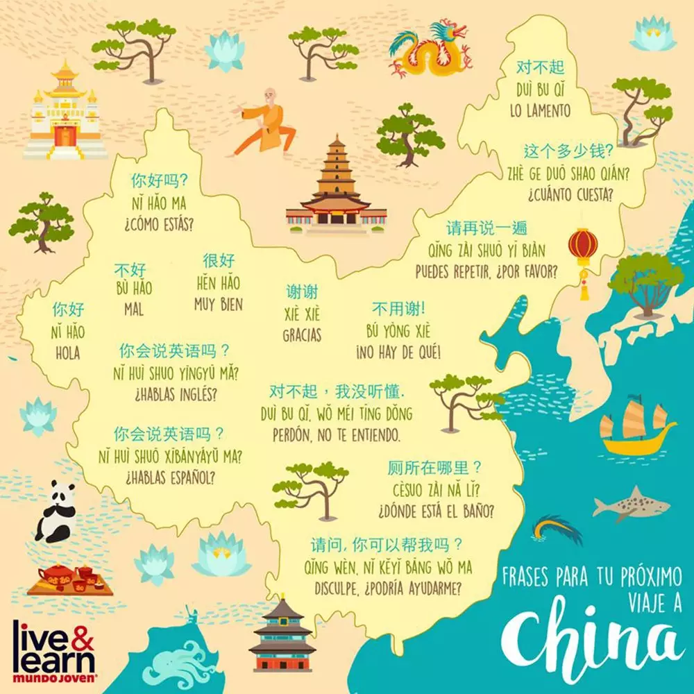 Die Infografik, mit der Sie sich auf Ihren Reisen nach China verständigen