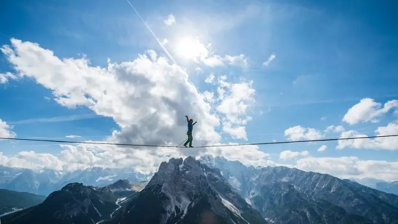 A Highline Meeting, egy fesztivál a Monte Piana (szó szerint) magaslatain