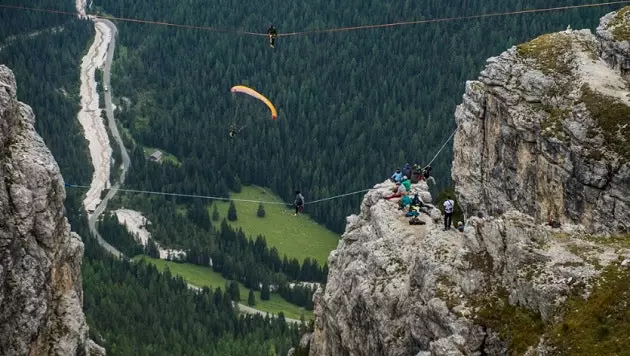 A Highline Meeting fesztivál a Monte Piana magaslatain