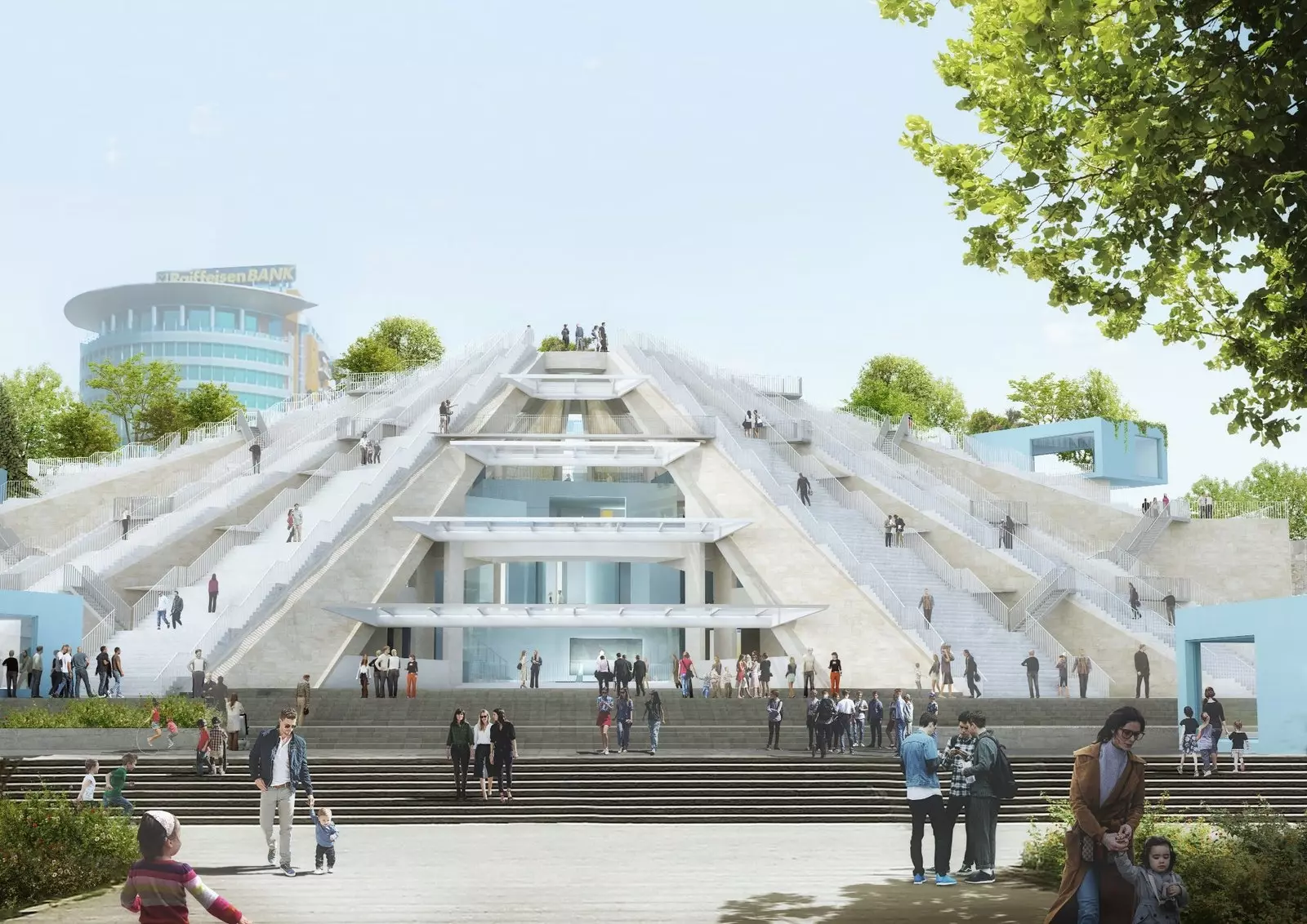 De heropleving van de iconische piramide van Tirana