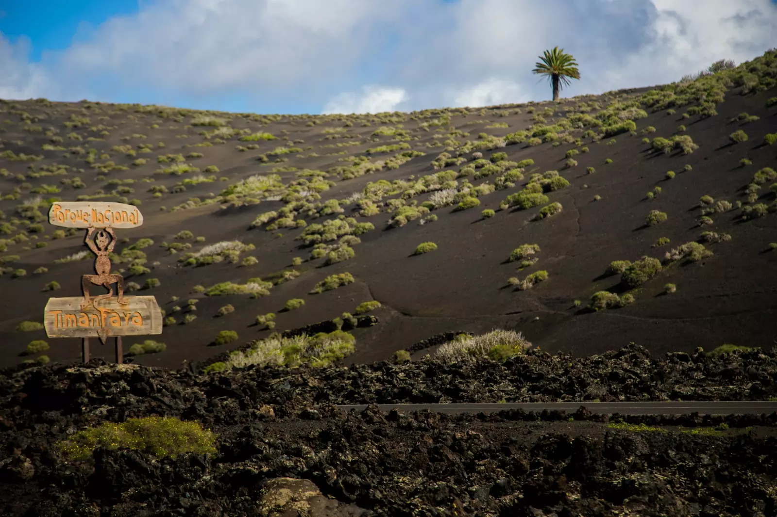 Månelandskab i Timanfaya National Park på Lanzarote.