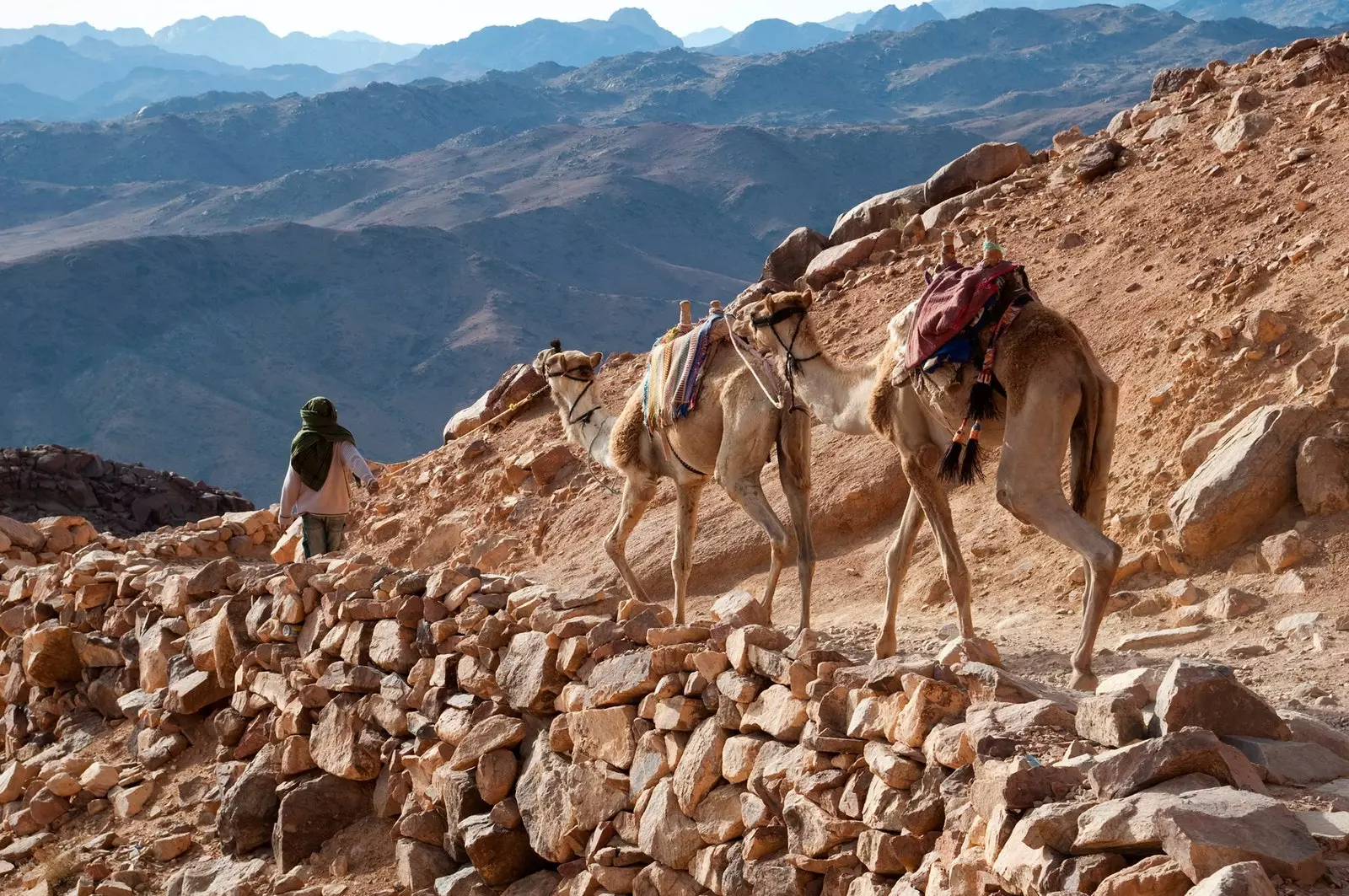 Paysages accidentés le long du sentier du Sinaï