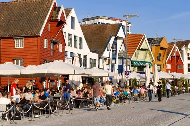 Stavanger harbor terraces