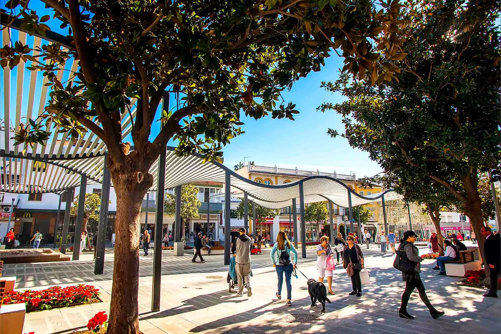 The center of Torremolinos recently pedestrianized