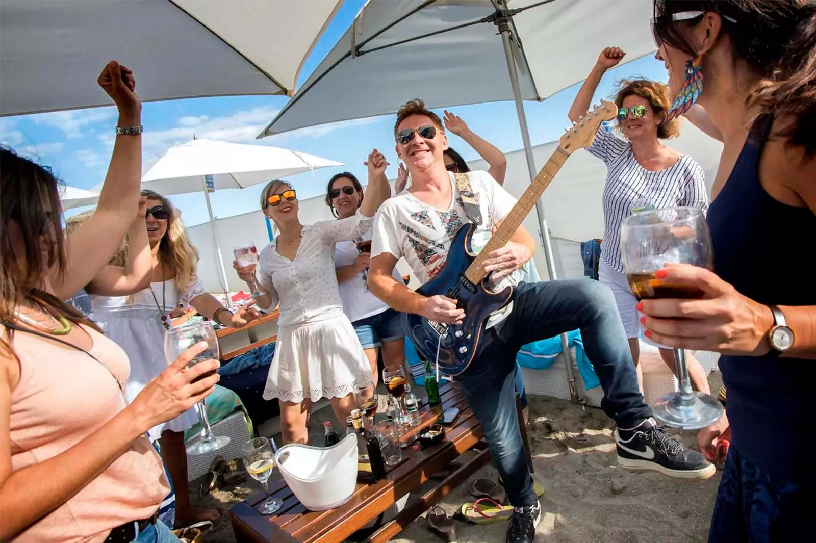 beach party in torremolinos