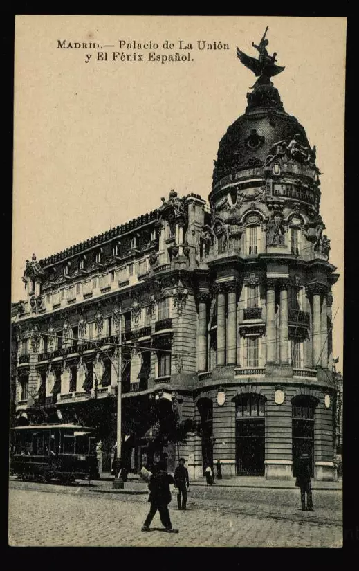 Cartolina del Palazzo dell'Unione e della Fenice spagnola