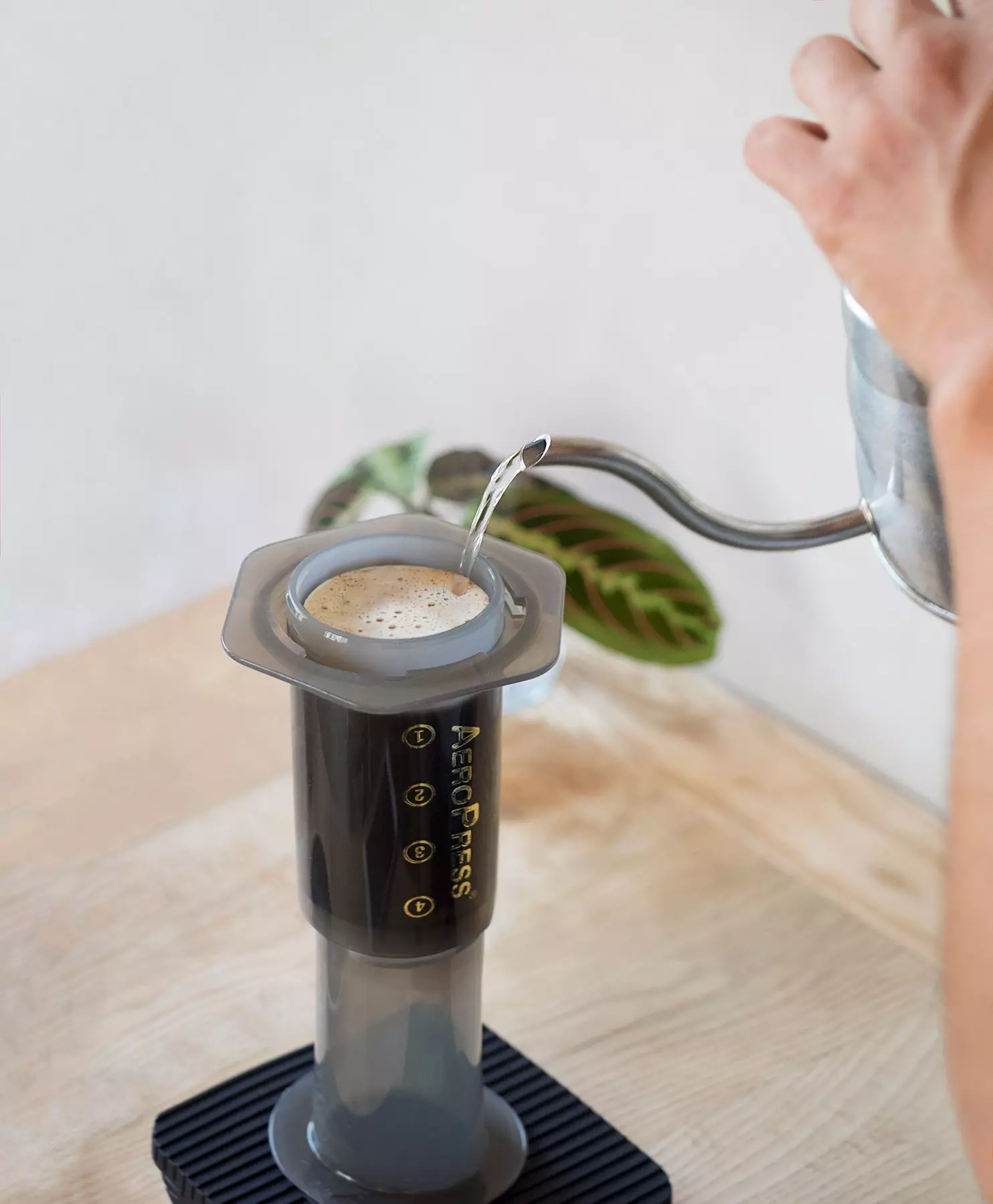 Aeropress en typ av manuellt filtrerat kaffe