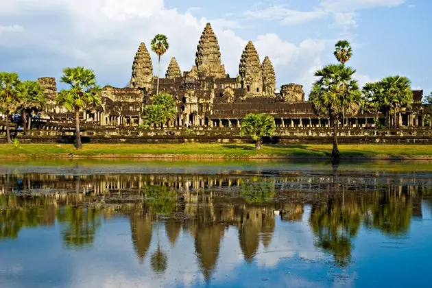 die Tempelruinen von Angkor Wat.