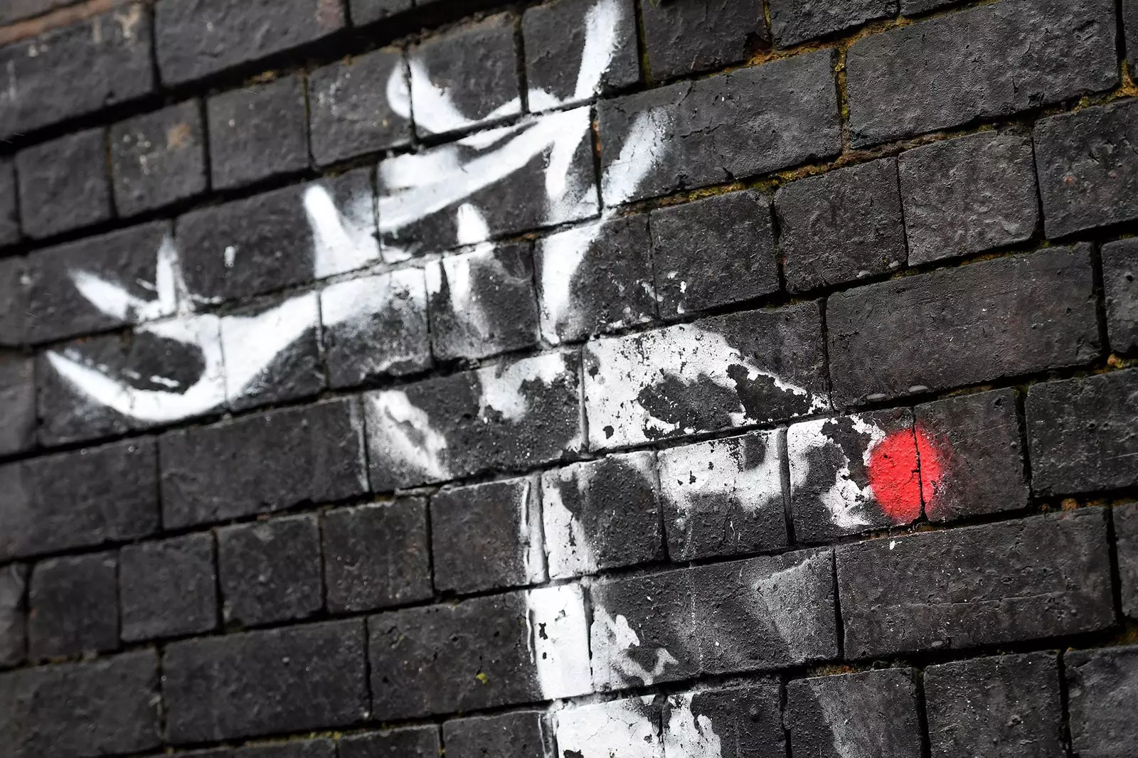 Rudolphs Nase im Banksy-Wandgemälde wurde nicht vom Künstler gemalt