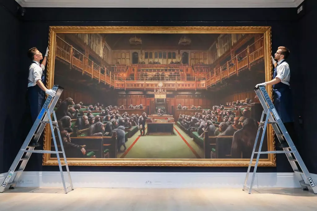 „Rozvinutý parlament“ Banksy