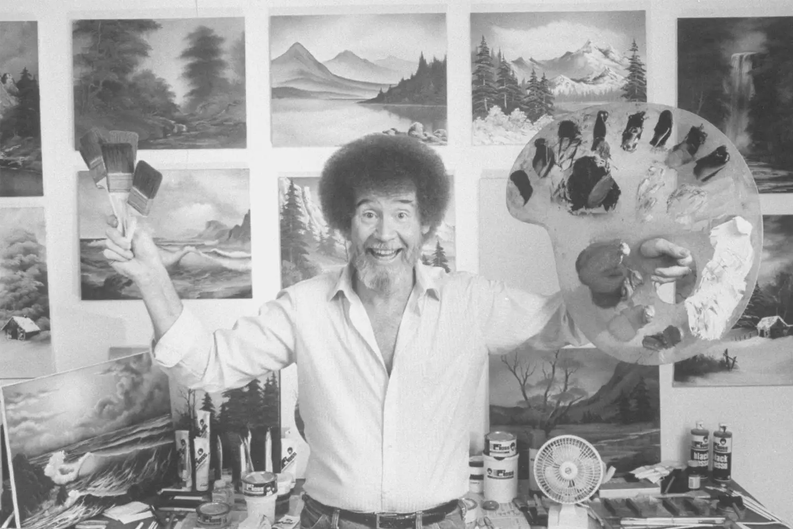 Populárny televízny moderátor Bob Ross