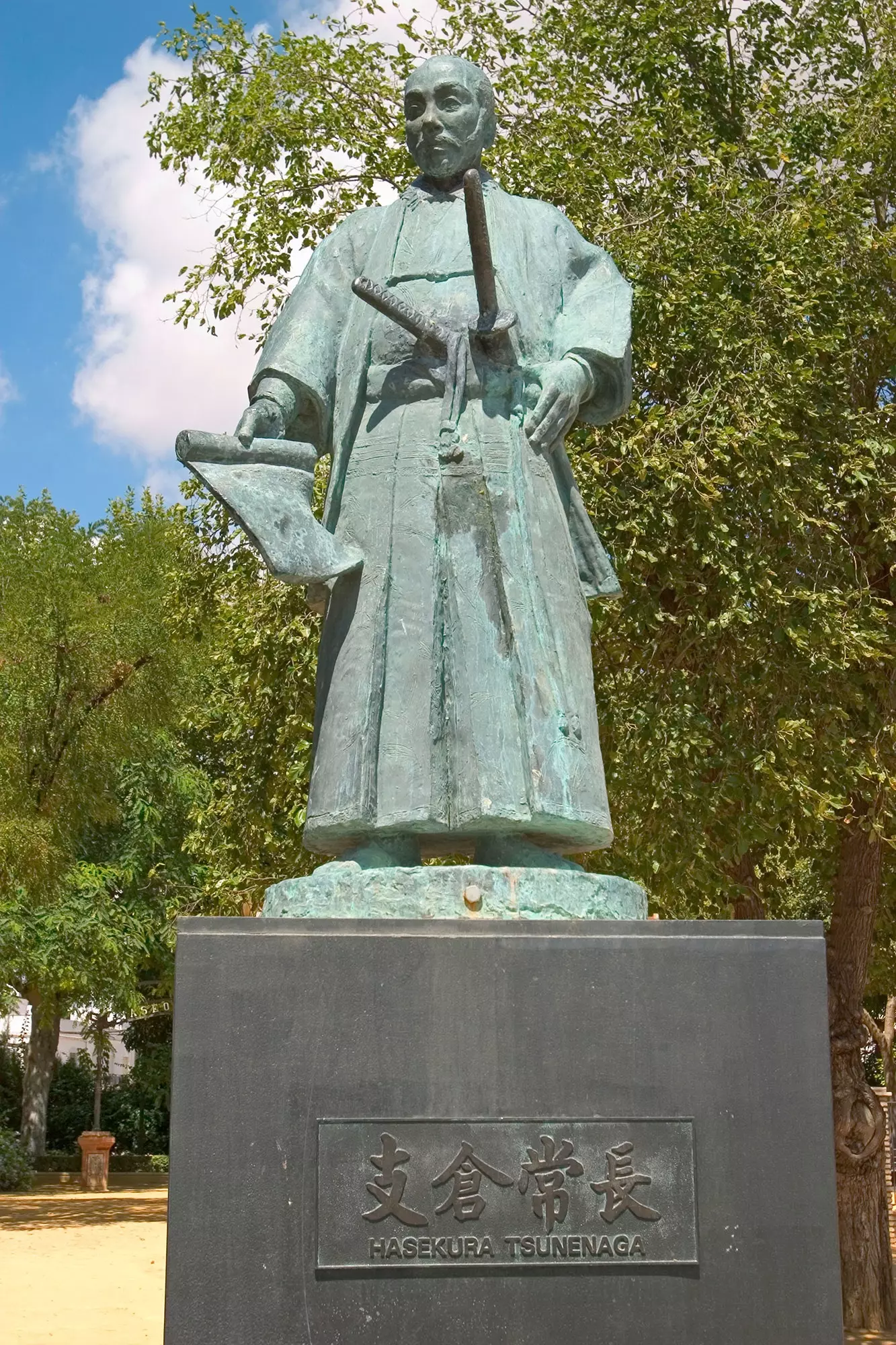 Statue vum Samuri Hasekura Tsunenaga zu Coria del Río