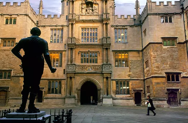 A Biblioteca Bodleiana em Oxford.