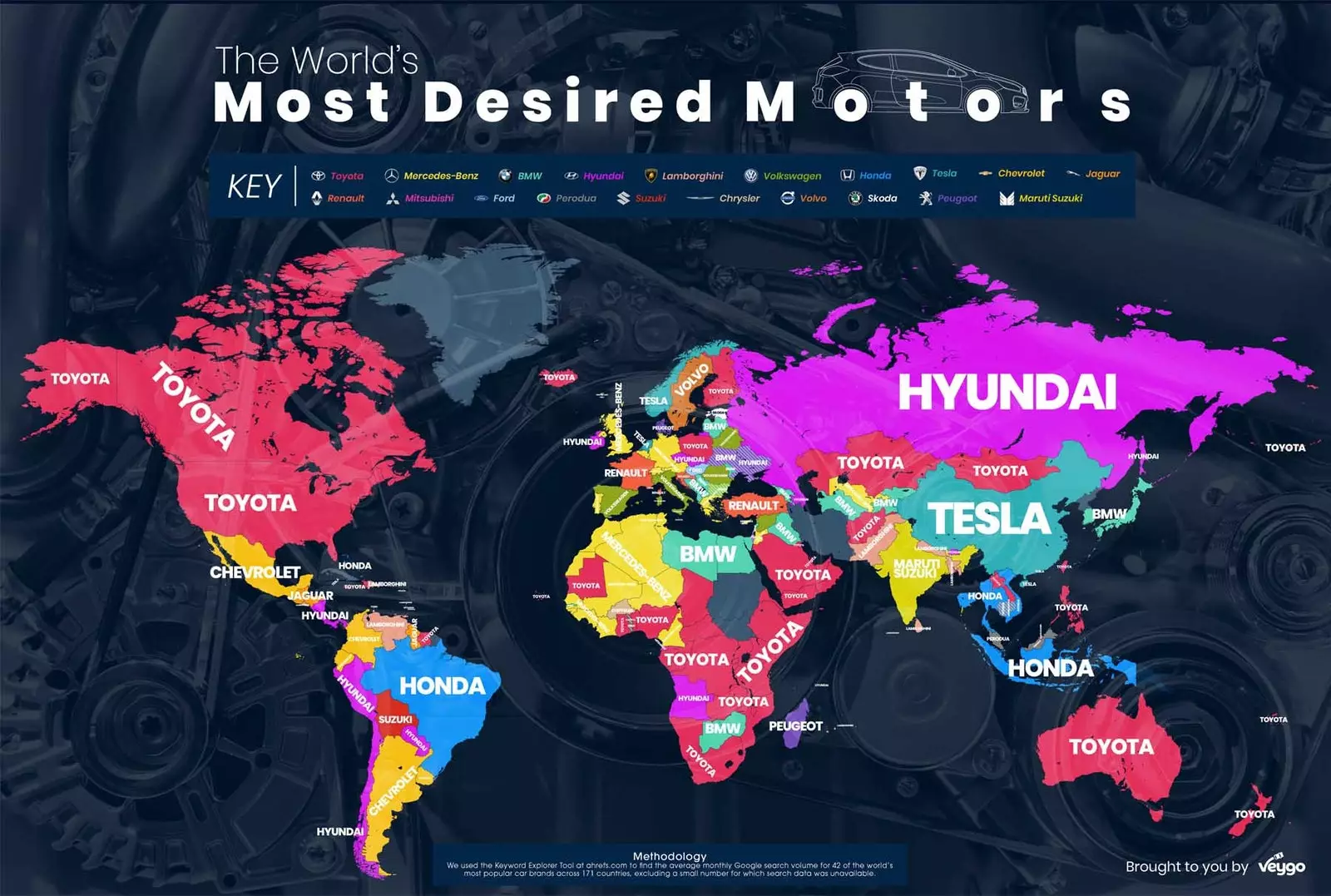 map car brands most searched in google according to country