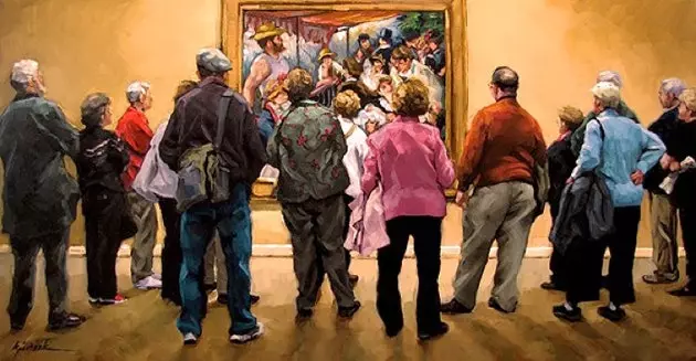 An artist turns museum visitors into works of art