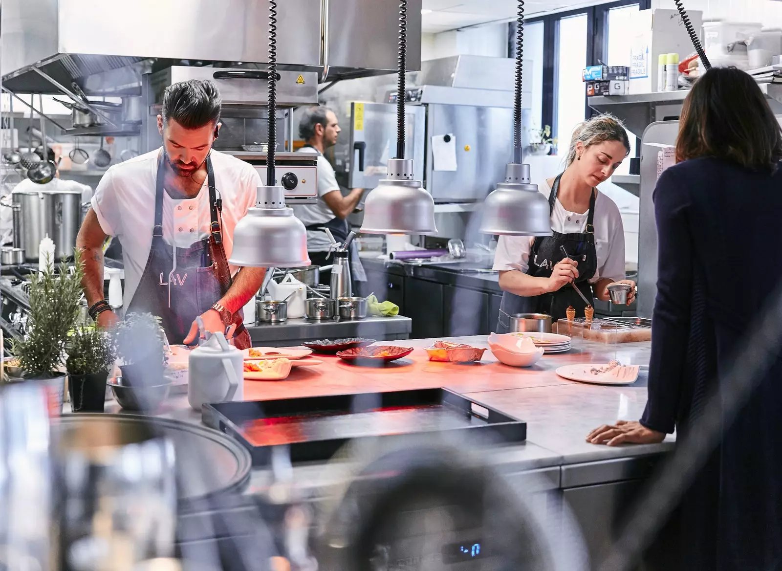 Showcooking von Javier del Blanco und seinem Team im Restaurant LAV.