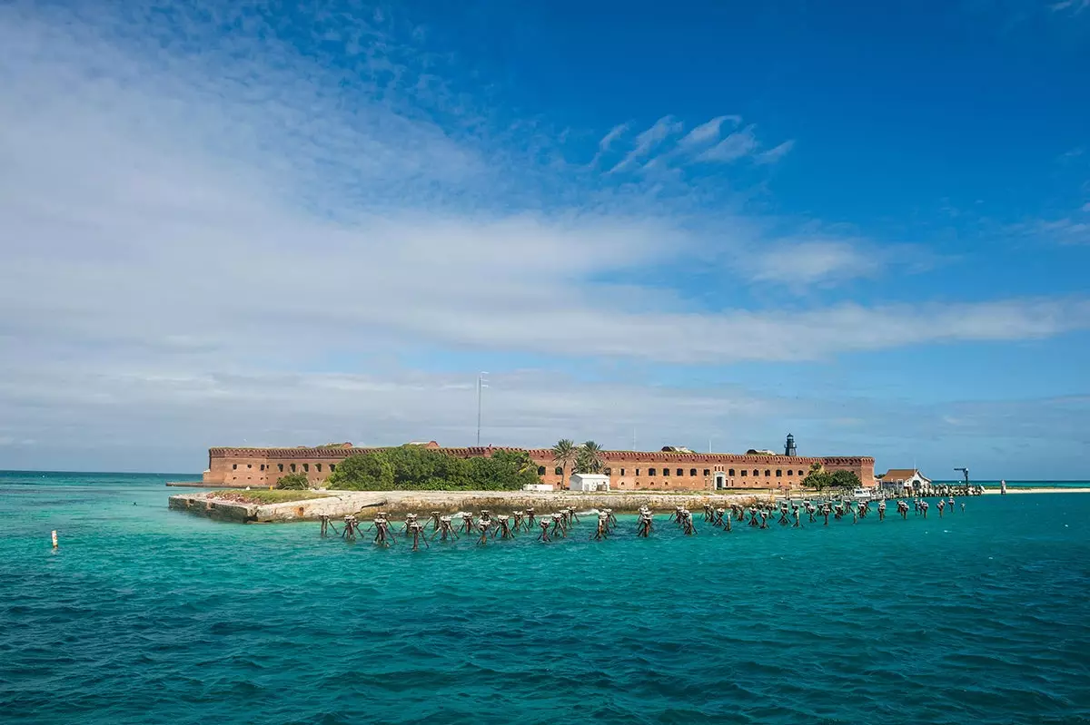 Fort Jefferson nel Parco Nazionale di Dry Tortugas in Florida