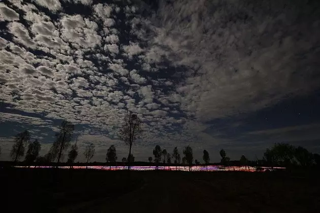 A carpet of lights illuminates Australia's Red Desert