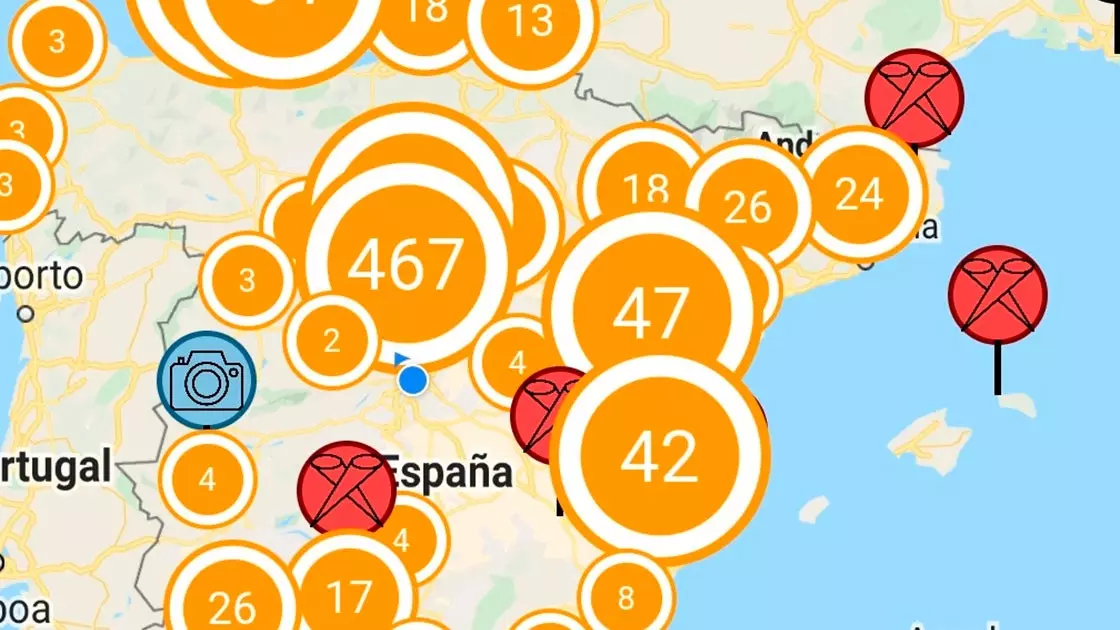 Interaktywna mapa pokazująca pozostałości wojny domowej, które pozostały w Hiszpanii