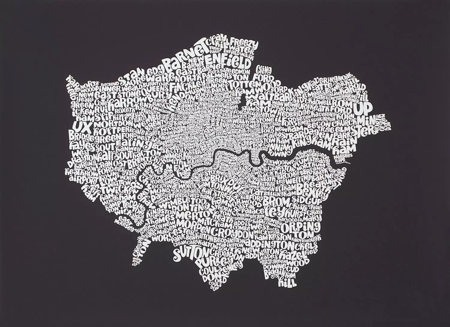 Mapa de palavras de Londres