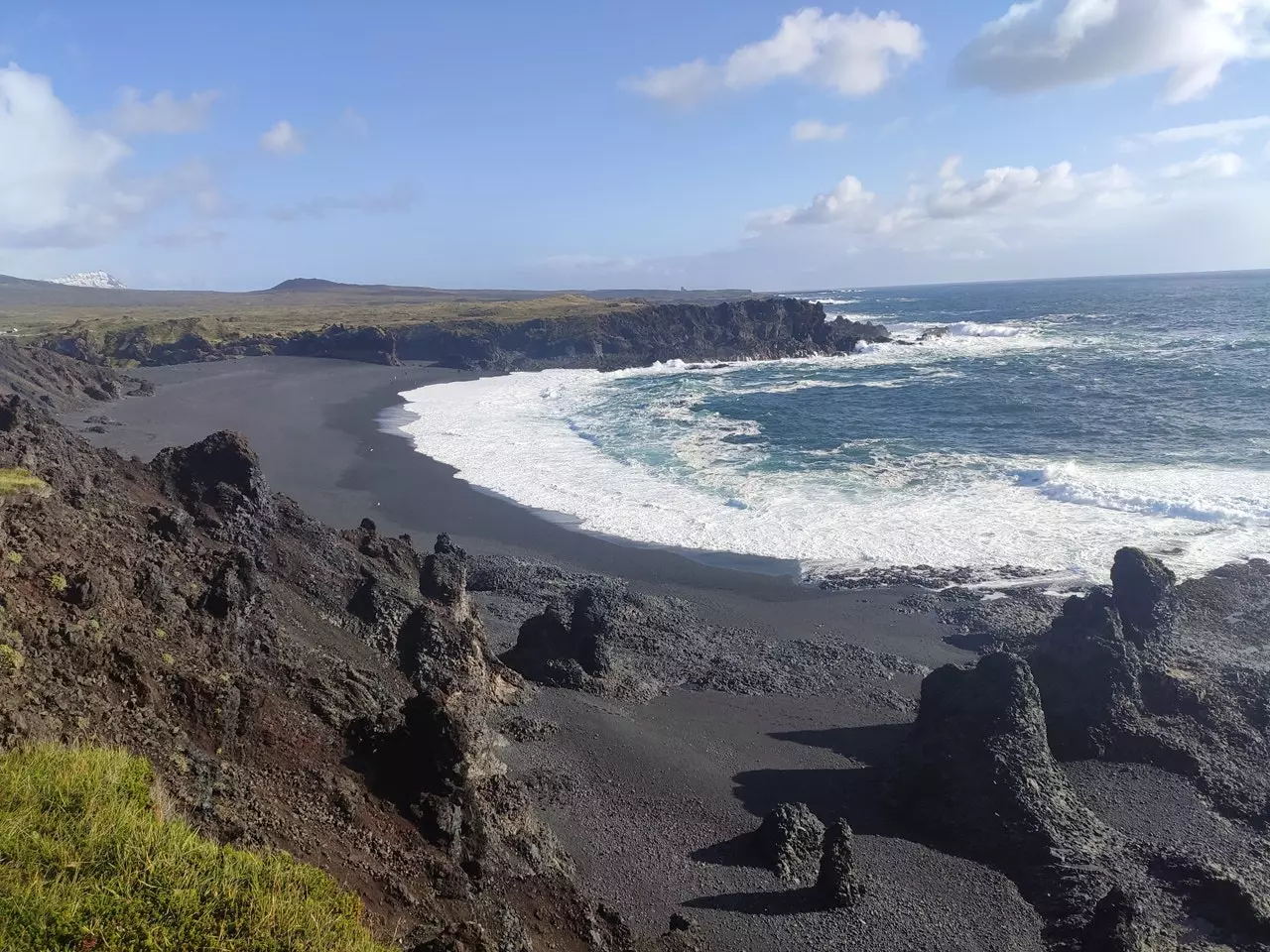 Plaja Djupalonssandur Snaefellsnes Islanda