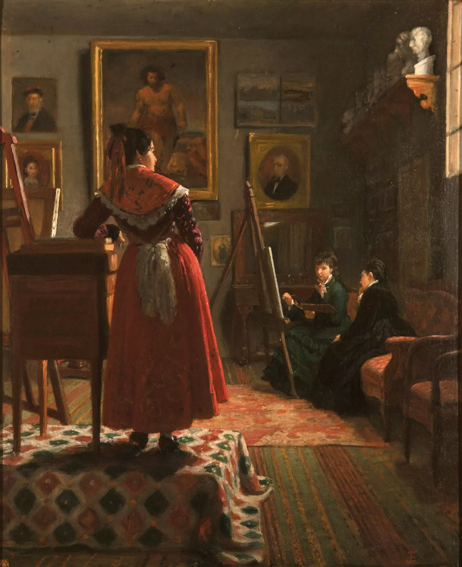 Darbnīcas interjers Joaquín Espalter y Rull Eļļa, audekls h. 1875. 1880. gads