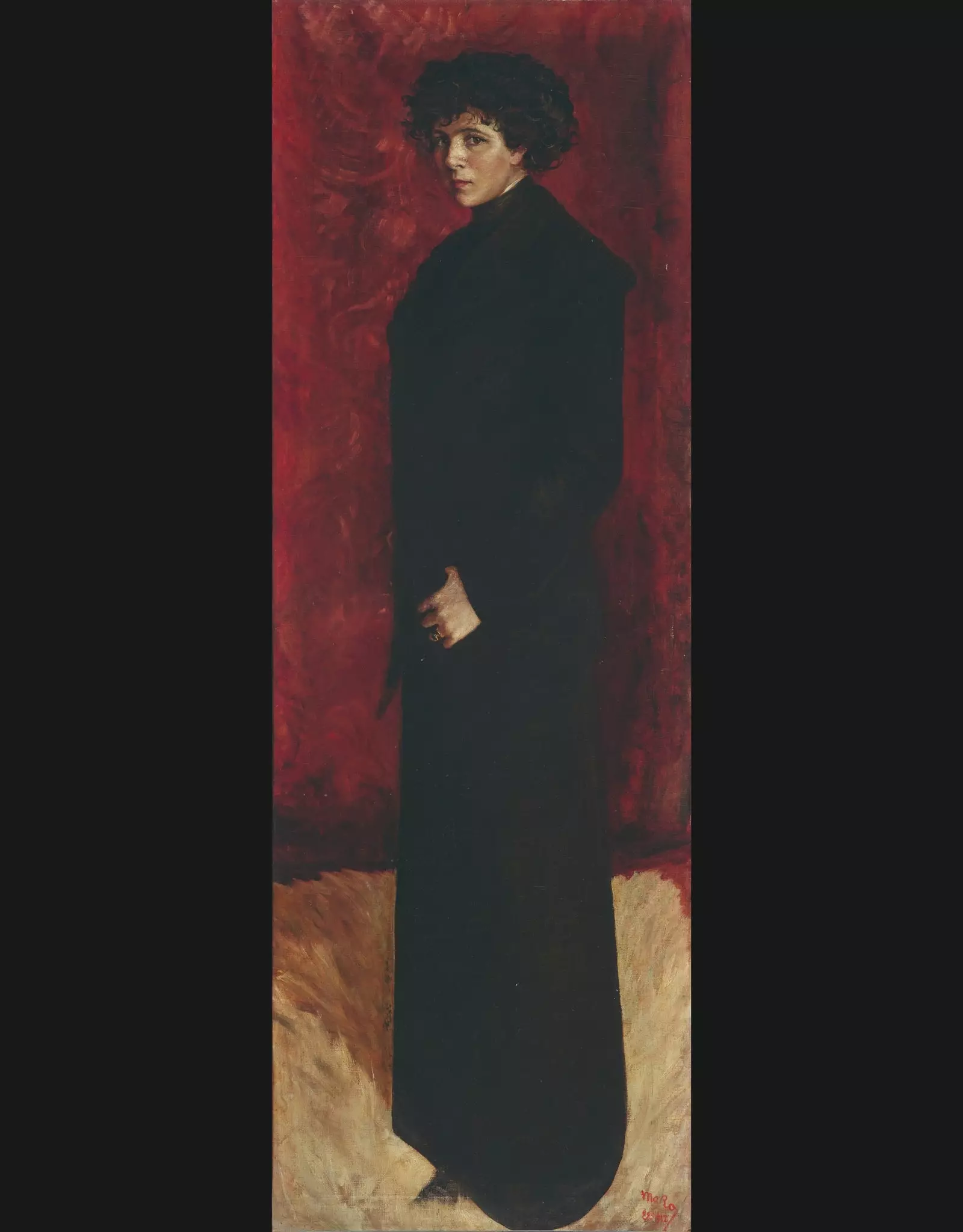 Volllängt Selbstportrait Marisa Roësset Öl auf Leinwand 1912