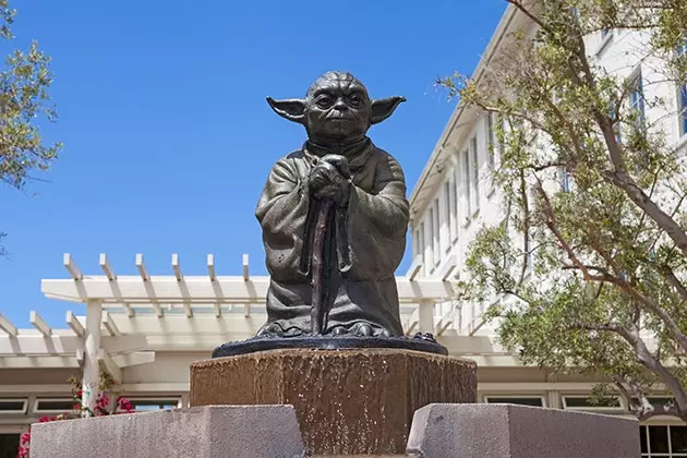 Jedi Master's Fountain er i Presidio Park.