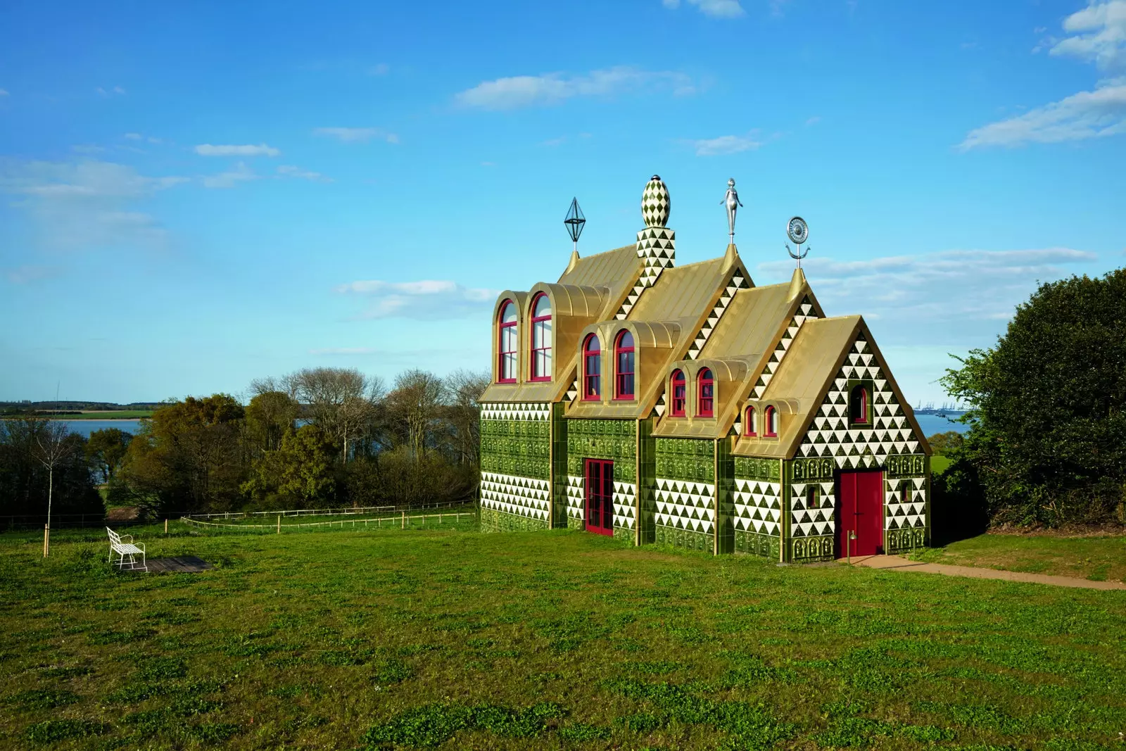 Grayson Perry a FAT Architecture For Living Architecture Dom pre Essex 2015 Black Boy Lane Manningtree Essex CO11...