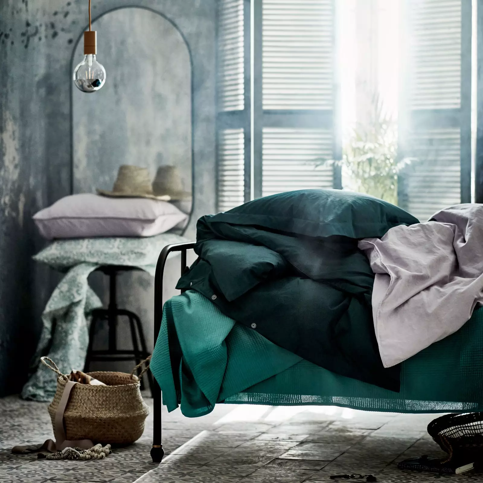 The IKEA LUKTJASMIN duvet cover is made from sustainable cotton.