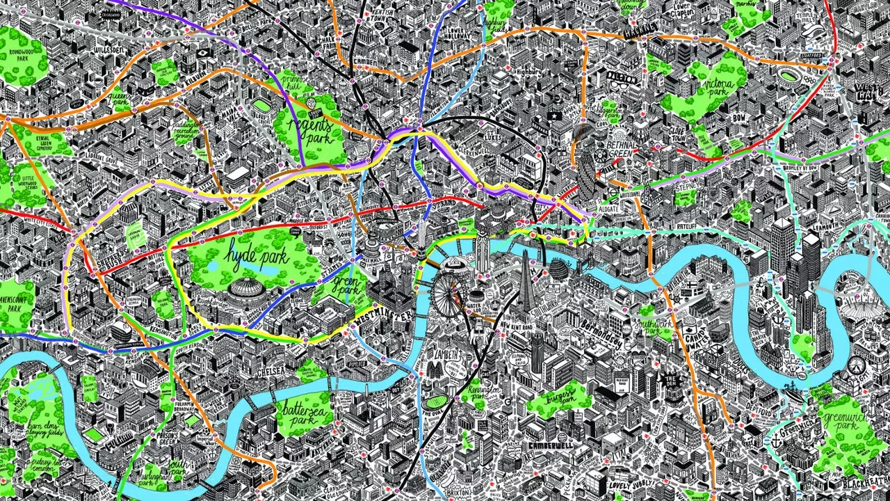 Dan l-illustratur ħoloq l-aktar mappa perfetta u oriġinali ta’ Londra