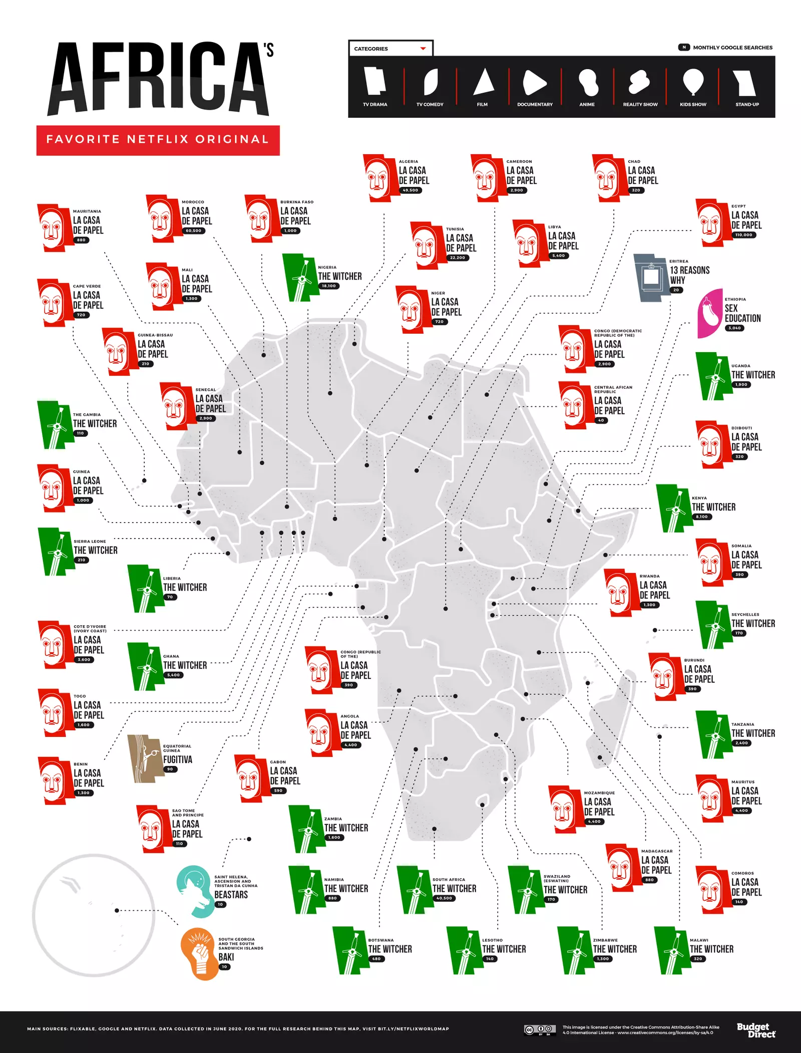 La mappa che mostra le serie Netflix più famose al mondo 21264_4