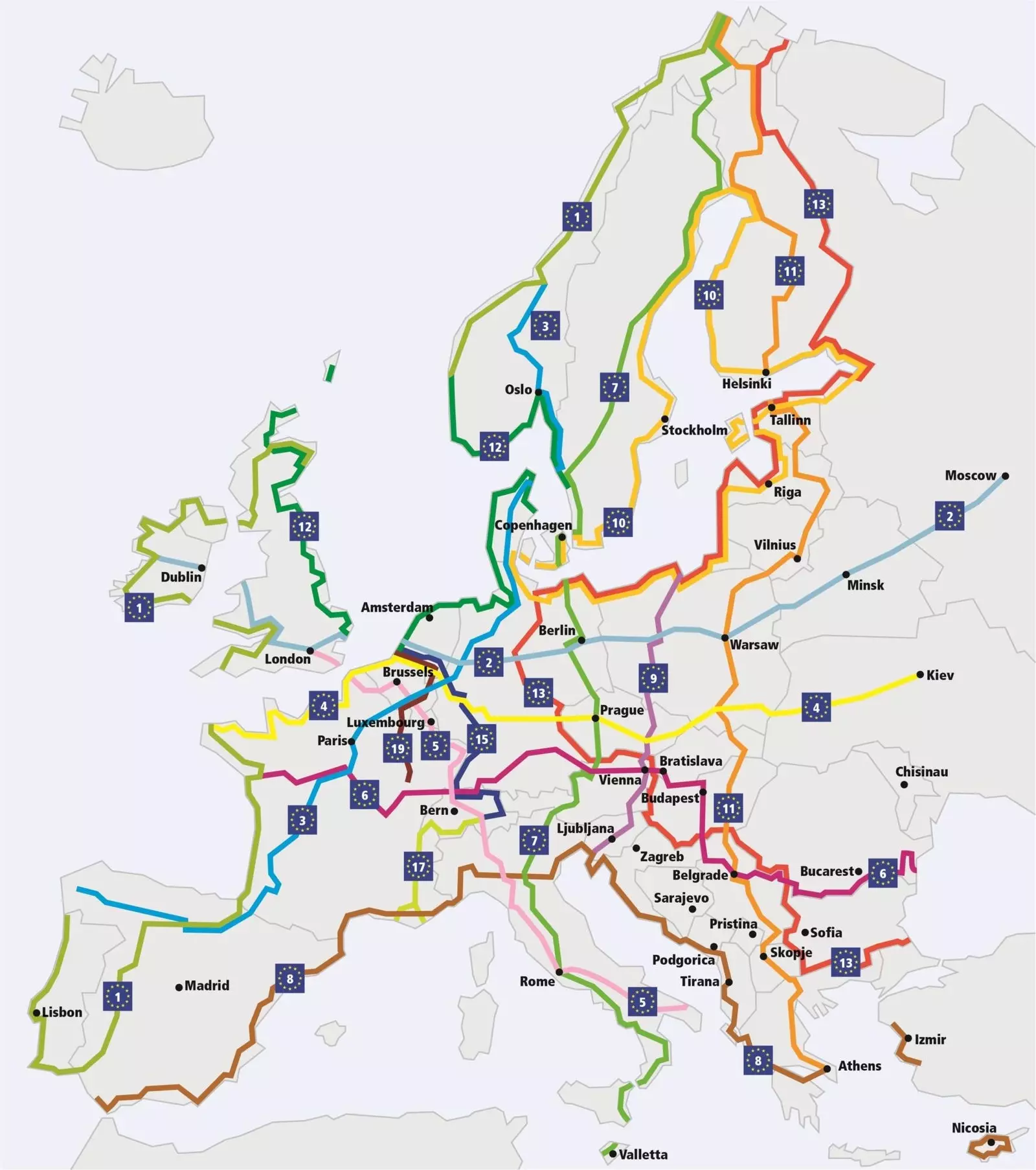 Scandibérique route map