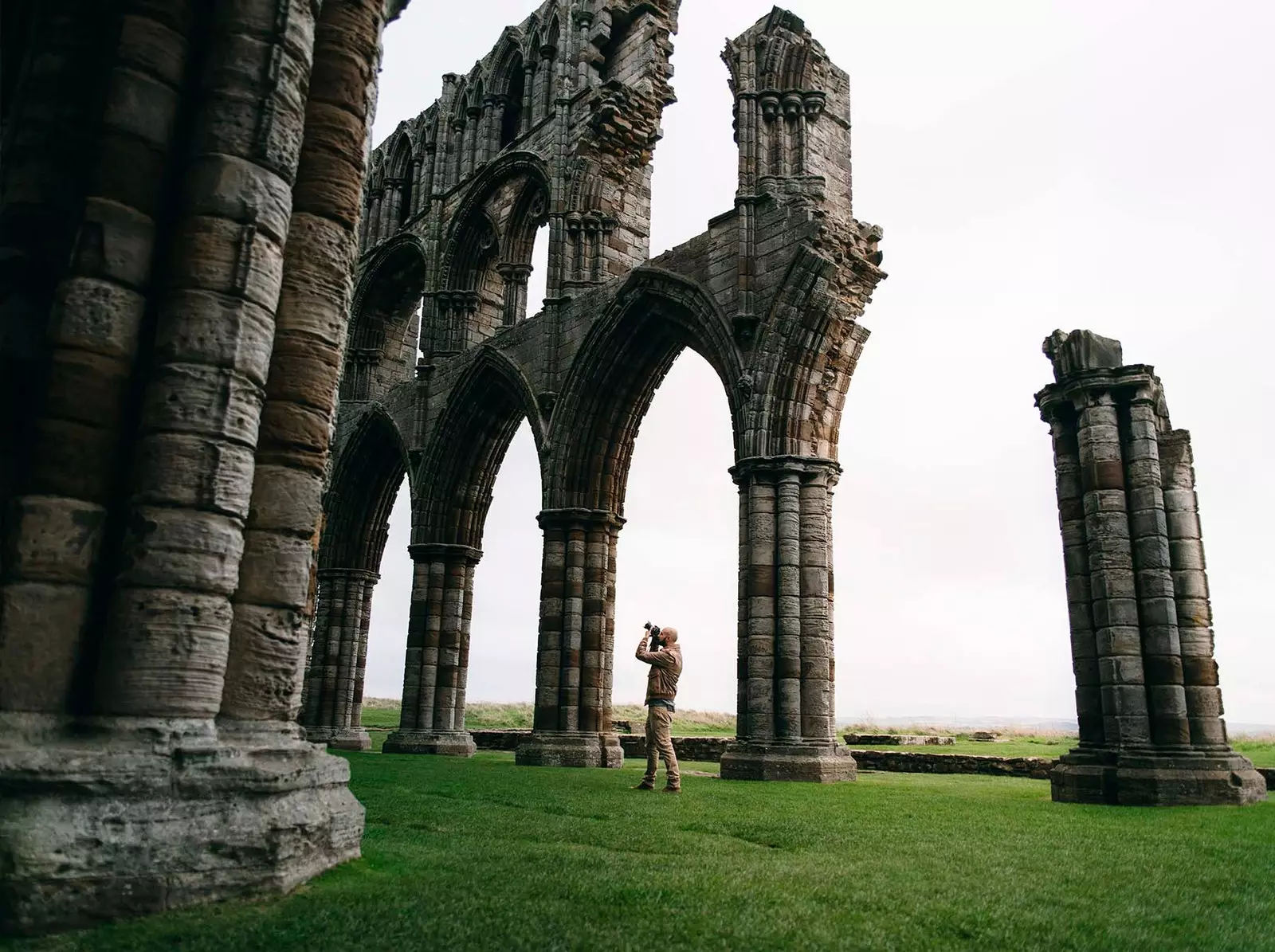 Reruntuhan Pedesaan Inggris Biara Whitby