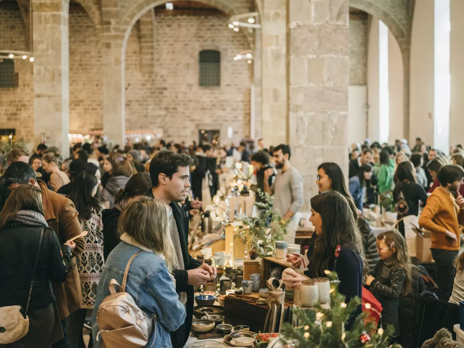 Weihnachten beginnt in Barcelona.