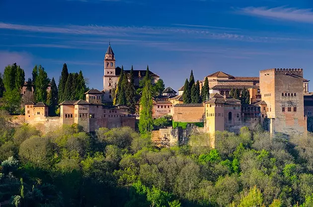 Vue op d'Alhambra vu Sacromonte