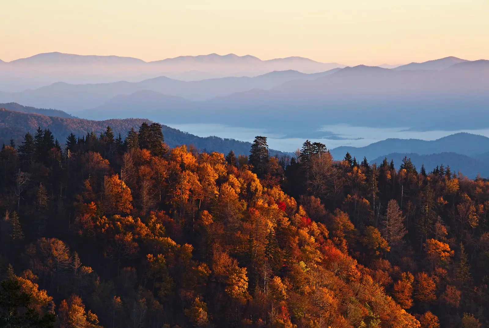 1. Vườn quốc gia Great Smoky Mountains Tennessee và North Carolina