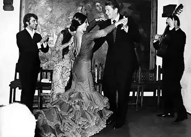 Ronald Reagan della baldoria di flamenco nel Corral de la Morería