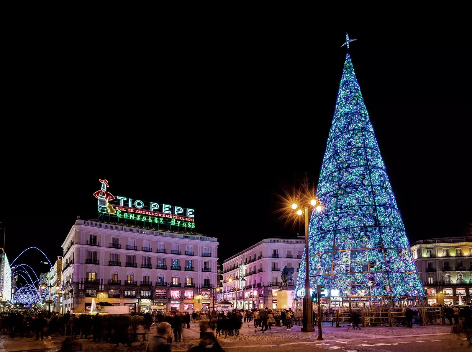 Puerta del Sol met Kerstmis